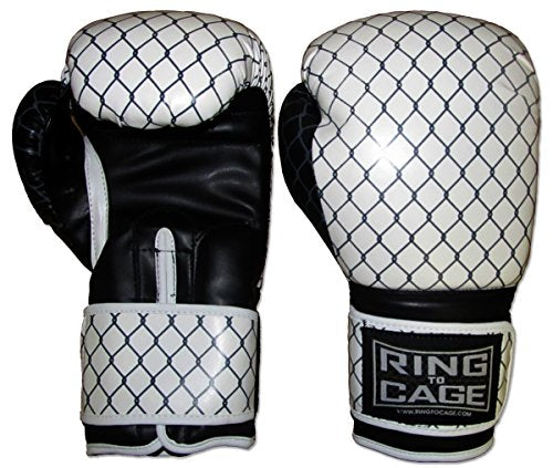 Gym Training Stand-Up Boxing Gloves - color: Cage Printed, size: Large weighs 16oz