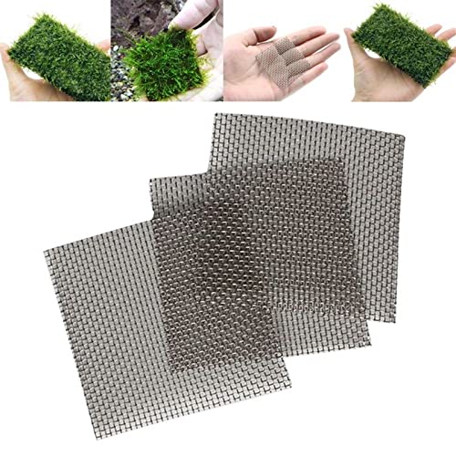 Aquarium Fish Tank Stainless Steel Wire Mesh Pad Plants Moss Net Aquascape (10x20cm (10 Pieces)) - size: 10x20cm (10 pieces)