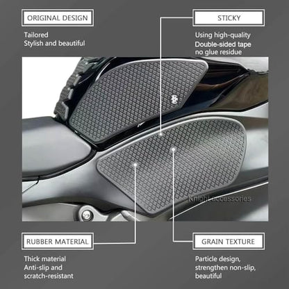 for ZX-6R /ZX 636 ZX6R ZX636 2013-2025 Accessories Fuel Tank Pads Protect Motorcycle Fuel Tank Stickers Fuel Tank Protection Pads Knee Anti-Slip Pads Fuel Tank Grips Tank Pads
