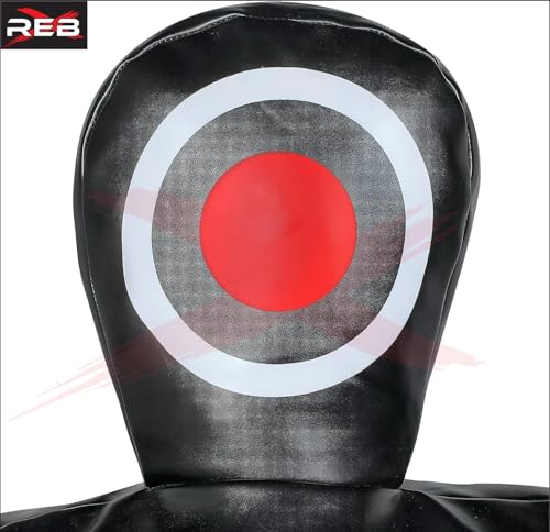 MMA Standing Grappling Dummy, 70-Inch Leather Grappling Dummy Judo Punching Bag Dummy BJJ Wrestling Brazilian JIU Jitsu Submission Self Defense Training Unfilled