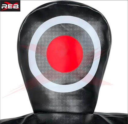 MMA Standing Grappling Dummy, 70-Inch Leather Grappling Dummy Judo Punching Bag Dummy BJJ Wrestling Brazilian JIU Jitsu Submission Self Defense Training Unfilled