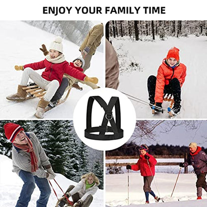 Sled Harness, Adjustable Speed Tire Pulling Belt for Working Out | Strength and Agility Training Equipment, Physical Training Rope Football Exercise Set for Outdoor Indoor Men and Women - size: 6.6FT