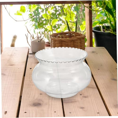 Miniature Fish Bowl Shatterproof Transparent Aquarium for Betta Fish for Home Decor Desktop Decoration Easy Maintenance Space Efficient Design Capacity