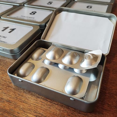 24 Pieces Rectangle Metal Tins Containers with Hinged Window Lids Mini Storage Organizer Set for Home Kitchen, Office and School Supplies, 4.5 x 3.3 x 0.9 inch (Silver)