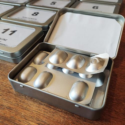 24 Pieces Rectangle Metal Tins Containers with Hinged Window Lids Mini Storage Organizer Set for Home Kitchen, Office and School Supplies, 4.5 x 3.3 x 0.9 inch (Silver)