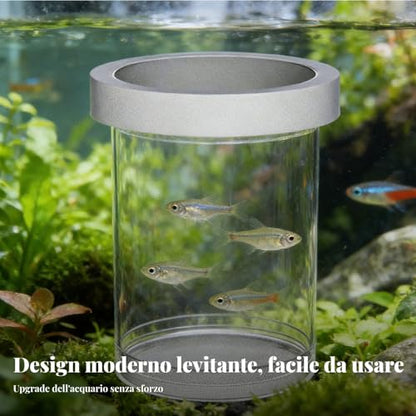 predolo Guppy Breeding Container High-Visibility Buoyant Breeder Box Double Mesh Design Buoyant Breeding Box, White, M - color: White, size: M