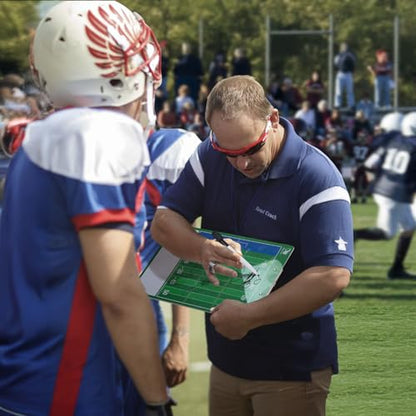 WISYOK Football Clipboard for Coaches, Dry Erase | Double Sided, for Football, Coach Gift, Game Planning, Practice, Training, Tactics - style: Football