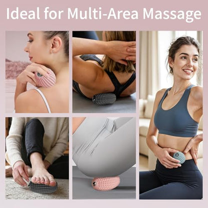 Vibrating Massage Ball for Plantar Fasciitis, Silicone Trigger Point, Myofascial Massage Ball, Deep Tissue Roller for Back, Shoulder, Foot, Muscle Recovery, Hip & Psoas Release Tool (Blue) - color: Blue