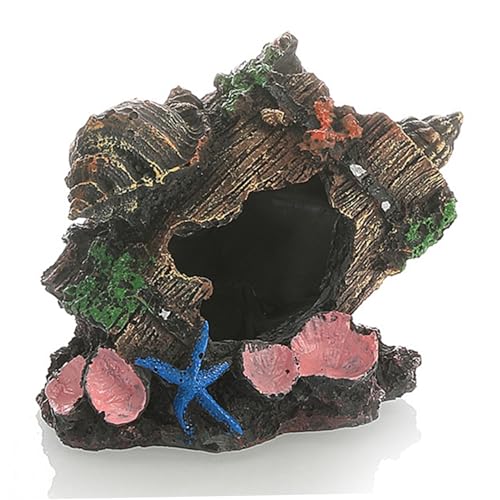 Fish Tank Hideout Broken Barrel Aquarium Hideout Resin Shipwreck Theme Fish Tank Cave for Aquarium Landscaping Decor