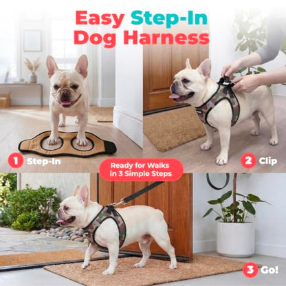 Voyager Step-in Air Dog Vest Harness - Army, X-Large - color: Army/Black Trim, size: XL (Chest: 20.5 - 23")