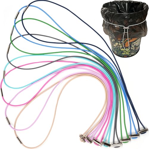 Garbage Can Bands 8Pcs Trash Can Bands Adjustable Large Rubber Bands Fits 8-33 Gallon Trash Cans for Kitchen Home Office School Garbage