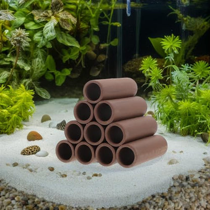 Shrimp Cave Decor Pottery Shelter Spawning Tube Aquarium Breeding Habitat for Shrimp Tank Accessories Hiding Cave Ornament for Freshwater Aquatic Pets