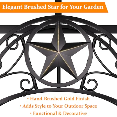 Garden Hose Holder Detachable Water Hose Holders Stand Holds Heavy Duty Freestanding Garden Hose Hanger Storage Rack for Outside Yard Lawn Farm, GoldStar_2