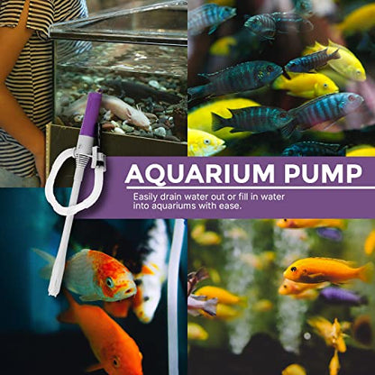 TERA PUMP Auto Stop Sensor Aquarium Water Transfer Pump | Fast 2.4 GPM, Drain Up To 40 Gallon Fish Tanks, Aquarium Water Changer, Drain a 10 Gallon Tank in 5 Minutes