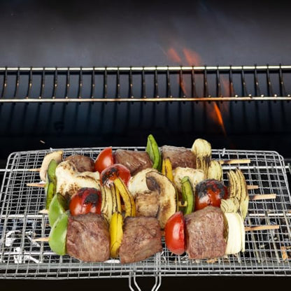 Toddmomy Stainless Steel Grill Basket Fish Kebab Clamp Bbq Net for Grilling Tongs for Grilling Barbecue Tool Picnic Equipment
