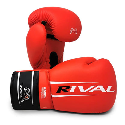 RIVAL Boxing RS60 2.0 Lace Up Sparring Gloves, Bigger Punching Surface for Maximum Protection - color: Red, size: 12 oz.