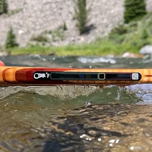 Temperature Tape - Stick on Fly Fishing Thermometer for Flat Surfaces - Highlight Safe and Unsafe temperatures for Trout with Color Coded Boxes (Celsius) - color: Celsius