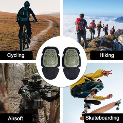 G3 Tactical Knee Pads Army Green | 1 Pair Protective Knee Pads Inserts for Tactical Airsoft Paintball Hunting Combat Military Pants - color: Army green