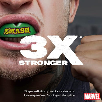Marvel The Hulk Sports Mouth Guard, Adult Dual Layer Mouthguard with Case - color: The Hulk, size: Adult (12+ Years)