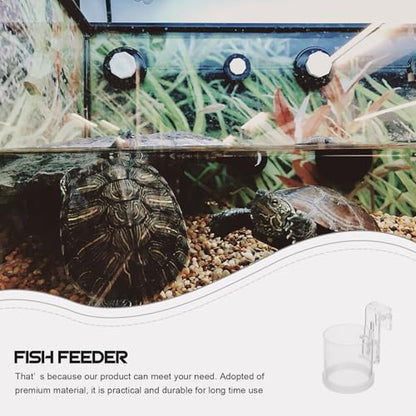 Acrylic Fish Feeding Ring for Aquarium Tank, Lightweight Floating Feeder Circle, Large Size Fish Food Dispenser for Aquarium Supplies