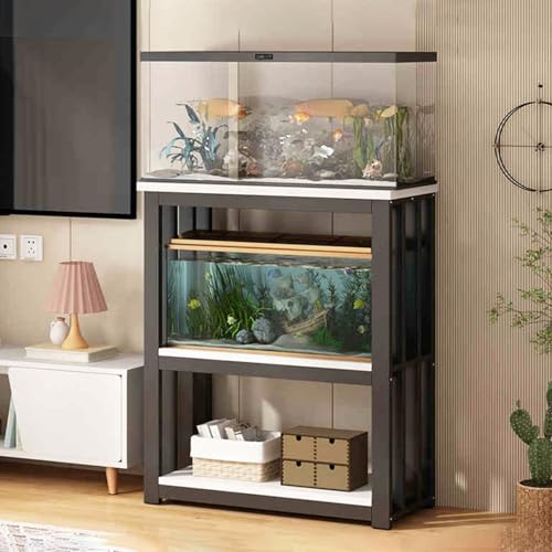 Fish Tank Stand,Metal Fish Stand Cabinet - Decorative Turtle Support Rack, Sturdy Shelf for Home Storage, Kitchen & Room Organization, Stylish Metal Frame Design - color: D, size: 60x30cm(23 5/8"x11 3/4")