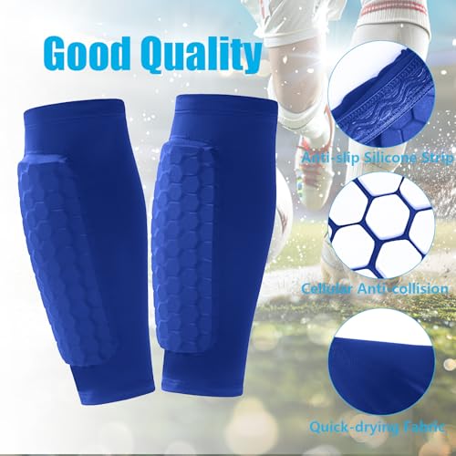 BIRDDIE Soccer Shin Guards Shin Pads for Kids Youth Adult - color: Blue, size: X-Small