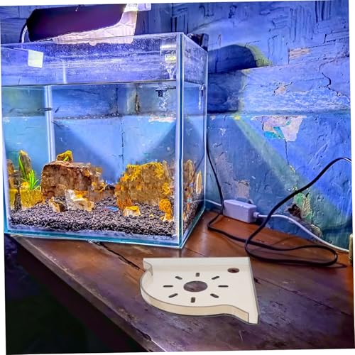 KESYOO Aquarium Corner Stand for Fish Tank Multi-functional Triangle Shelf Organizer for Desktop Storage of Fish Food Accessories Space-saving Design Transparent