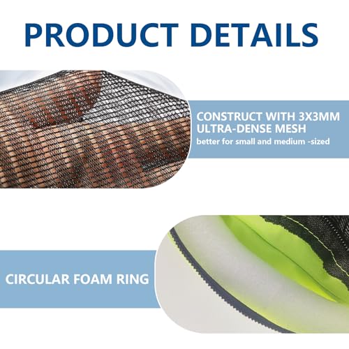 Aventik Floating Fish Basket Mesh Net Cage for Live Bait Storage Fish Raising Kayak Fishing Accessories 15.7in/40cm Height