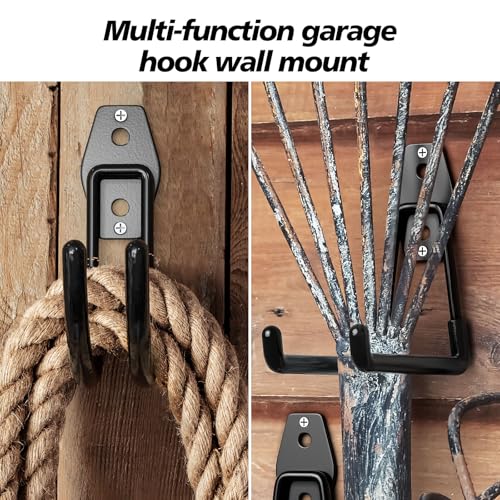 40-Pack Garage Hooks for Storage & Hanging Items, Save Space - color: 40 Pack Black
