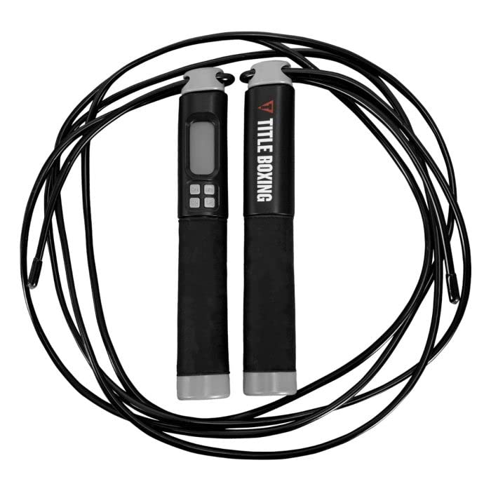 Title Boxing Smart Electronic Count Jump Rope - Digital Display, Cordless Option, Removable Weights, and Adjustable Length