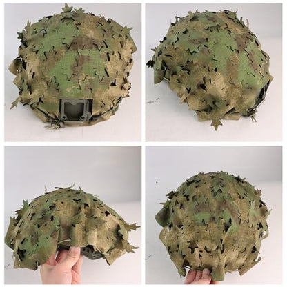 Tactical Helmet Cover Breathable Mesh Camo Camouflage Helmet Cover Great for Tactical Military Gear Combat Fast Helmet - color: FG