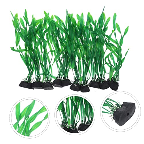 Hemoton 10Pcs Decorative Fake Fish Tank Grass Elegant Desktop Aquarium Plant Decor for Home Office Durable Aquatic Plant Accessories for Stylish Aquarium Design
