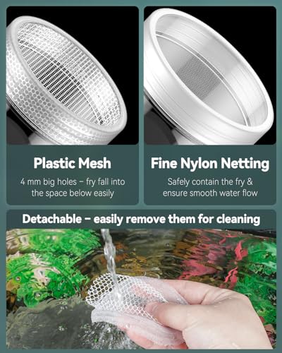 Pawfly Large Breeder Box for Fish Tank, Floating Guppy Breeder Box, Plastic Hatchery Incubator Isolation Box for Shrimp Betta Clownfish, Baby Fish Separator for Aquarium - size: Large