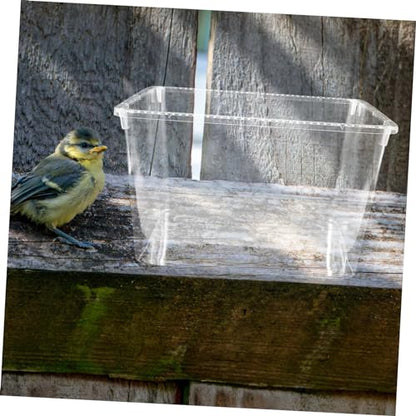 Cage Splash Feeder Cover Transparent Acrylic Guard for Birdcage Prevents Food and Water Splashing Easy Installation Compatible Various Enclosures
