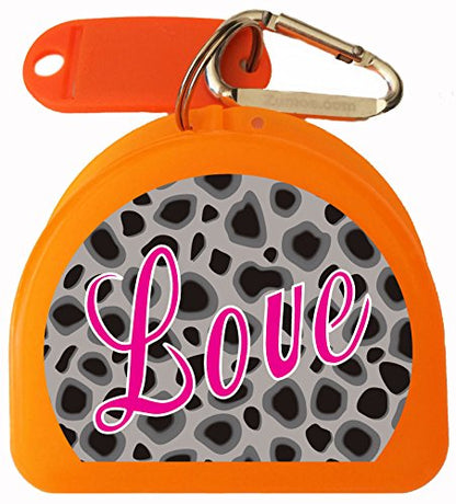 Mouth Guard, Retainer, Mouthguard Case - Cheetah - color: Orange