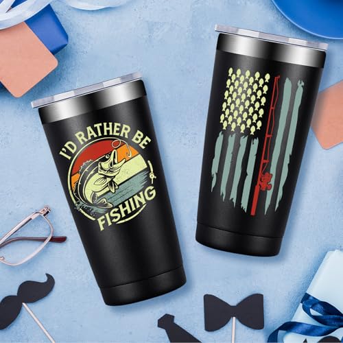 Fufandi Fishing Gifts For Men - Gifts for Fisherman - Fishing Christmas Gift, Birthday Fathers Day Gift for Dad, Men, Husband, Him - Tumbler Cup 20oz