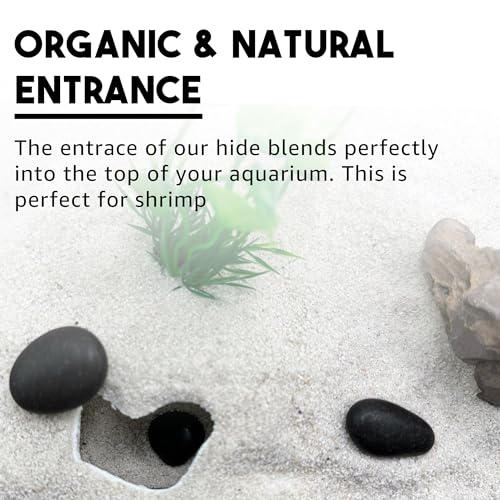 Natural Aquarium Tunnel Cave | Shrimp Hide Cave (Black)