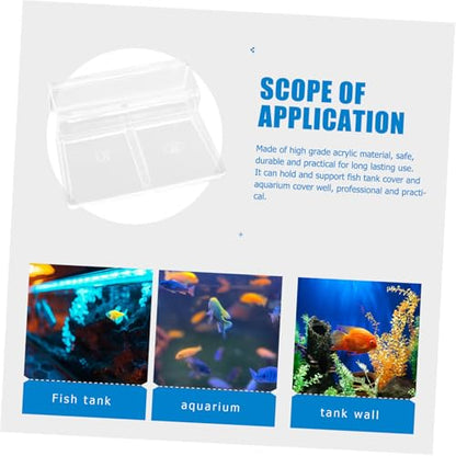 BESPORTBLE 4pcs Fish Tank Lid Supports Sturdy Acrylic Cover Holders for Aquariums for Heat Preservation and Secure Fitting for Turtle Tanks and Pet