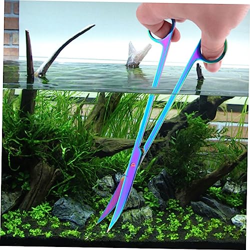 VICASKY Stainless Steel Aquatic Plant Scissors 1 Piece Precision Trimming Tools for Aquariums for Aquascaping and Aquarium Plant Maintenance