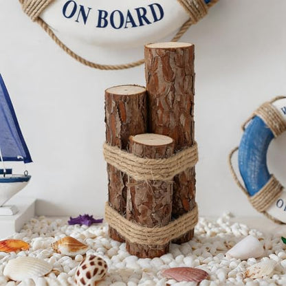 Driftwood Table Decor Beach Driftwood Decor Summer Ocean Themed Rustic Sign Piling Farmhouse Coastal Nautical Coastal Centerpieces for Fish Tanks Kitchen Dining Shelf Garden Home Decorations