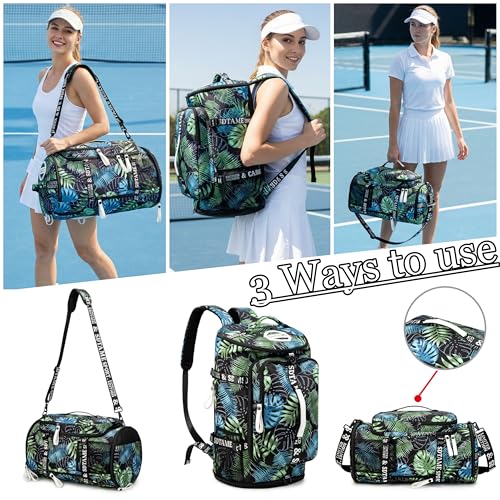 SDTAME Gym Duffel Backpack with Shoe Pocket & Laptop Sleeve - color: Bronze