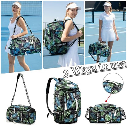 SDTAME Gym Duffel Backpack with Shoe Pocket & Laptop Sleeve - color: Bronze