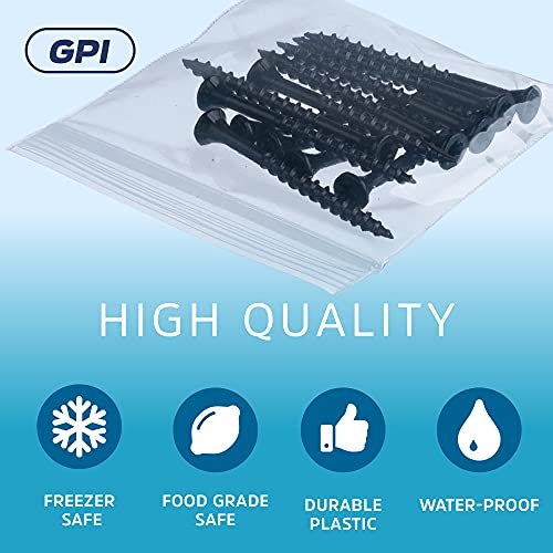 4" x 5" Small Reclosable Zip Bag - Heavy-duty 4 Mil, Bulk Case of 100 - Clear, Resealable Zip Top Lock for Storage & Packaging Food, Nuts, Bolts & Screws. - size: 4" x 5"