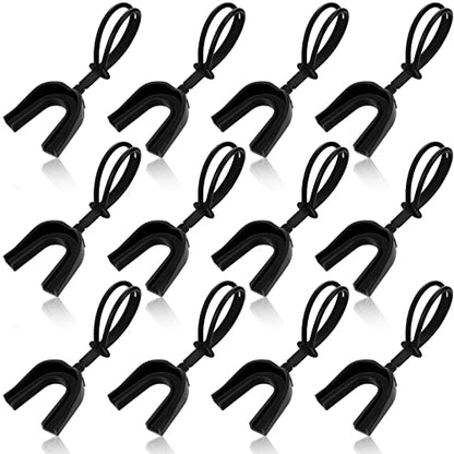 Dunzy 20 Pcs Football Mouth Guards with Strap Bulk - color: Black, size: Adult