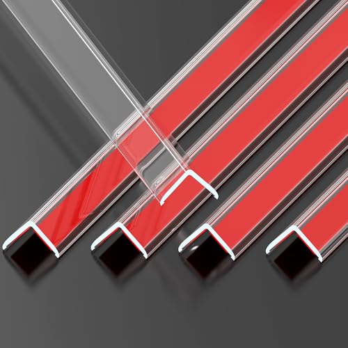 MONOID Corner Protectors 24" Clear Baby Safety Guards - Self Adhesive (5 Pack) - size: 5/8" Thick x 24" Length