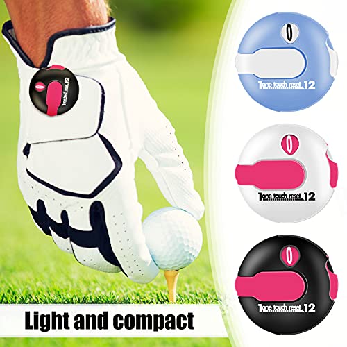 3 Pcs Golf Stroke Counter 1.2" Clip - color: Black, White, Blue