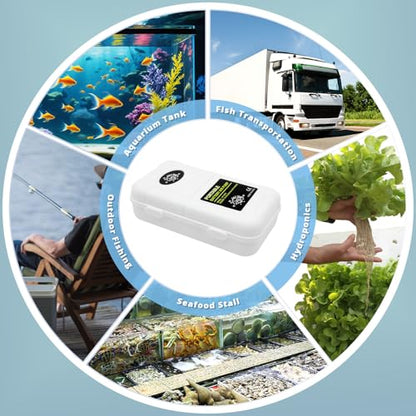 Mini Aquarium Portable Battery Air Pump for 6 Gallon Fish Tanks Aerator Pump with Bracket Airline Tubing Air Stone Control Vale and Check Valve Accessories