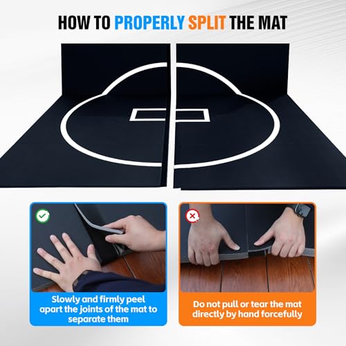 10' x 10' / 10' x 6.5' Foldable Wrestling Mat, Non Slip Waterproof Training Floor Mat for BJJ, MMA, Taekwondo, Grappling, Yoga & Martial Arts Home Workout 1p1 - size: 10ft*10ft*1.25inch