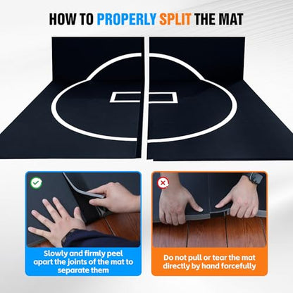 10' x 10' / 10' x 6.5' Foldable Wrestling Mat, Non Slip Waterproof Training Floor Mat for BJJ, MMA, Taekwondo, Grappling, Yoga & Martial Arts Home Workout 1p1 - size: 10ft*10ft*1.25inch
