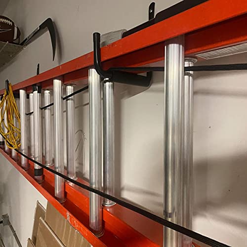 12.7 Inch Heavy Duty Large Tool Hanger, 4 Pack Wall Mounted Garage Storage Hooks, Indoor Outdoor Organizer Rack Load Capacity 50lbs - size: 12.7in-4 Pack